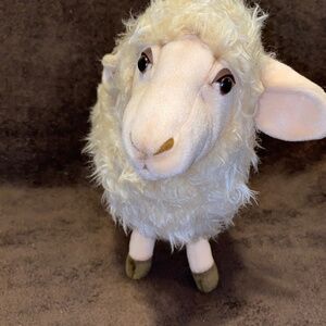Hansa white sheep mama stuffed animal